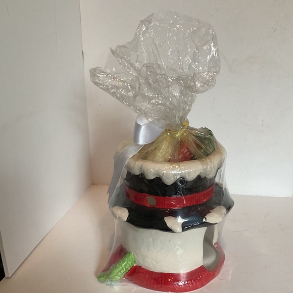 Yankee Candle Vintage Holiday Snowman Tart Warmer 1 Tea light 3 Melts RARE 6" T - Picture 5 of 14